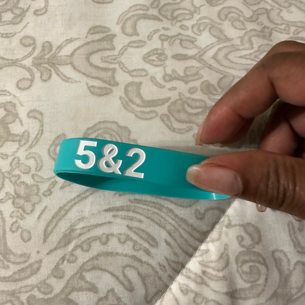 Teal Silicone Bracelet 5/2 New